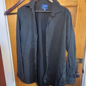 Apt. 9 Black Patterned Dress Shirt